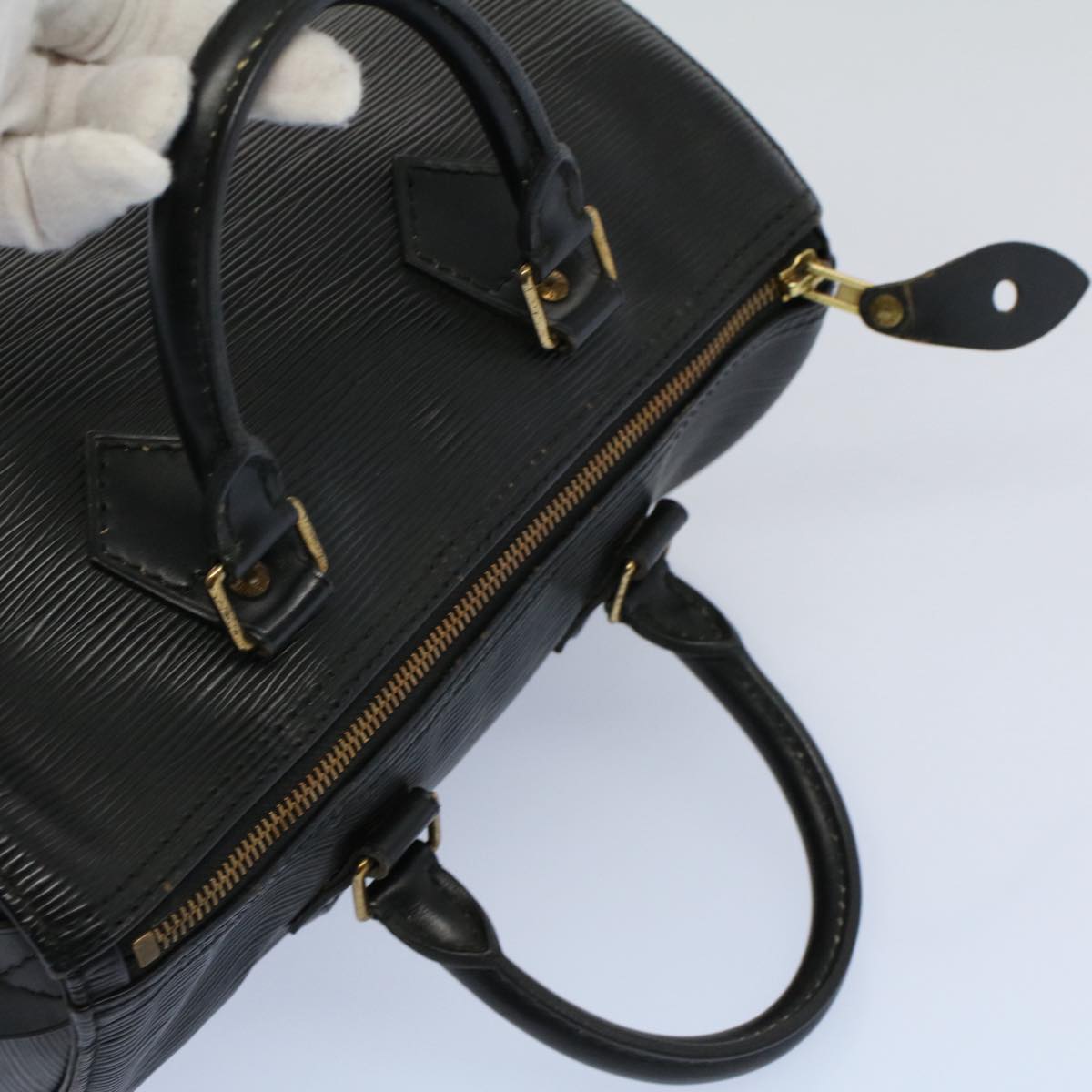 LOUIS VUITTON Epi Speedy 25 Hand Bag Black M43012 LV 56405