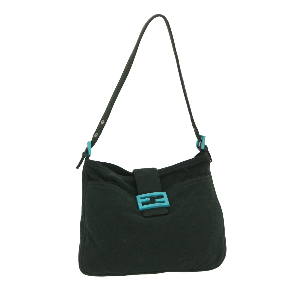 Luxury FendiMamma Baguette Shoulder Bag Canvas Green56490