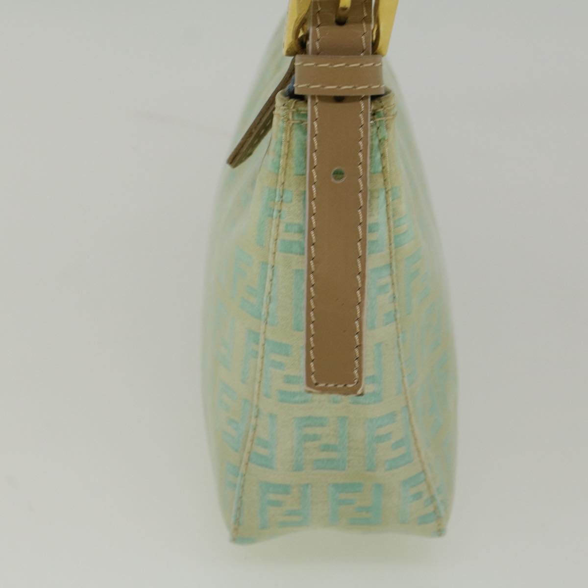 Luxury FendiZucchino Canvas Hand Bag Coated Canvas Light Blue56491