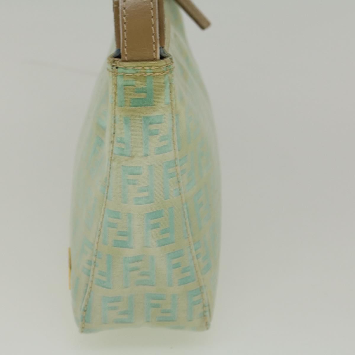 Luxury FendiZucchino Canvas Hand Bag Coated Canvas Light Blue56491