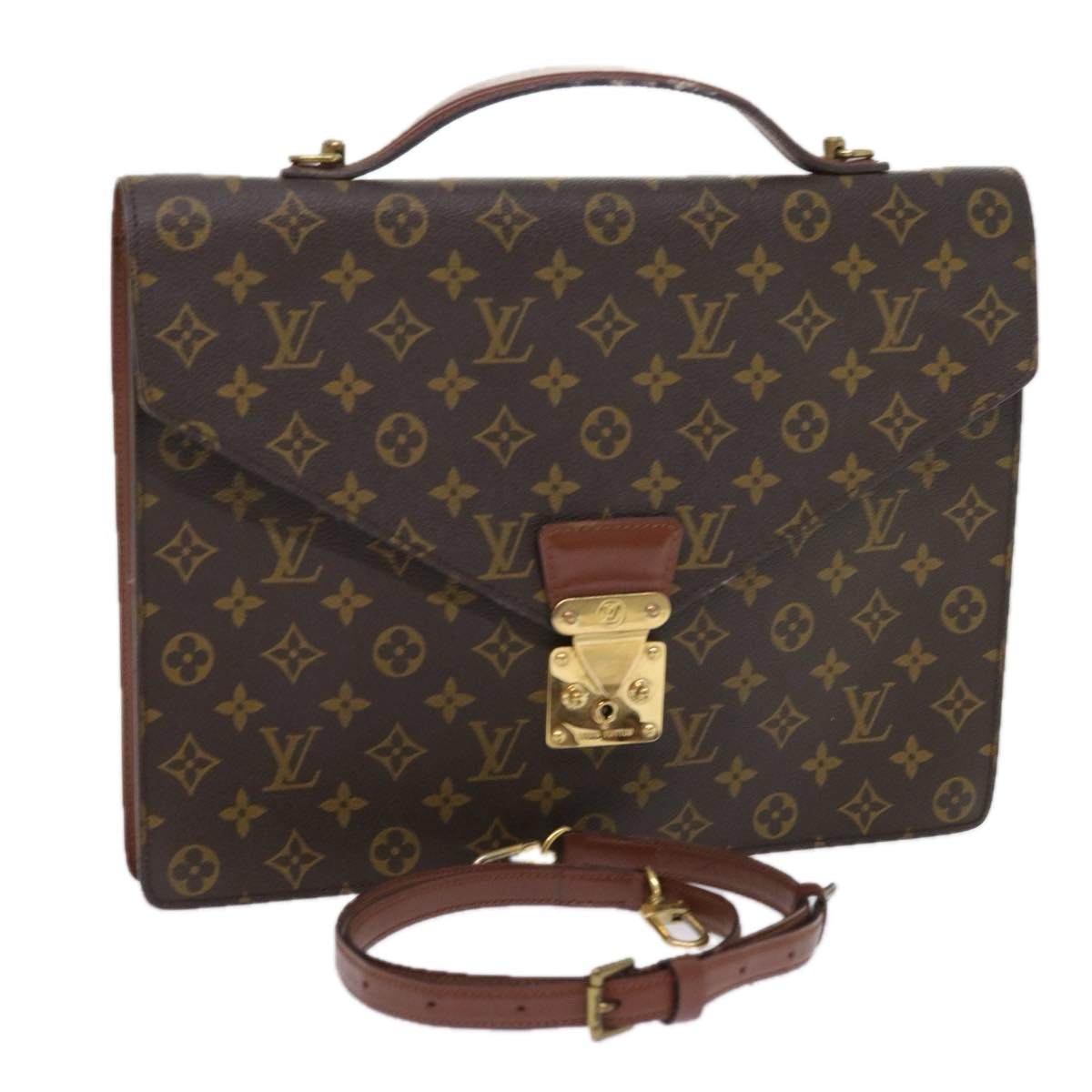 LOUIS VUITTON Monogram Porte Documents Bandouliere Bag M53338 LV 56521