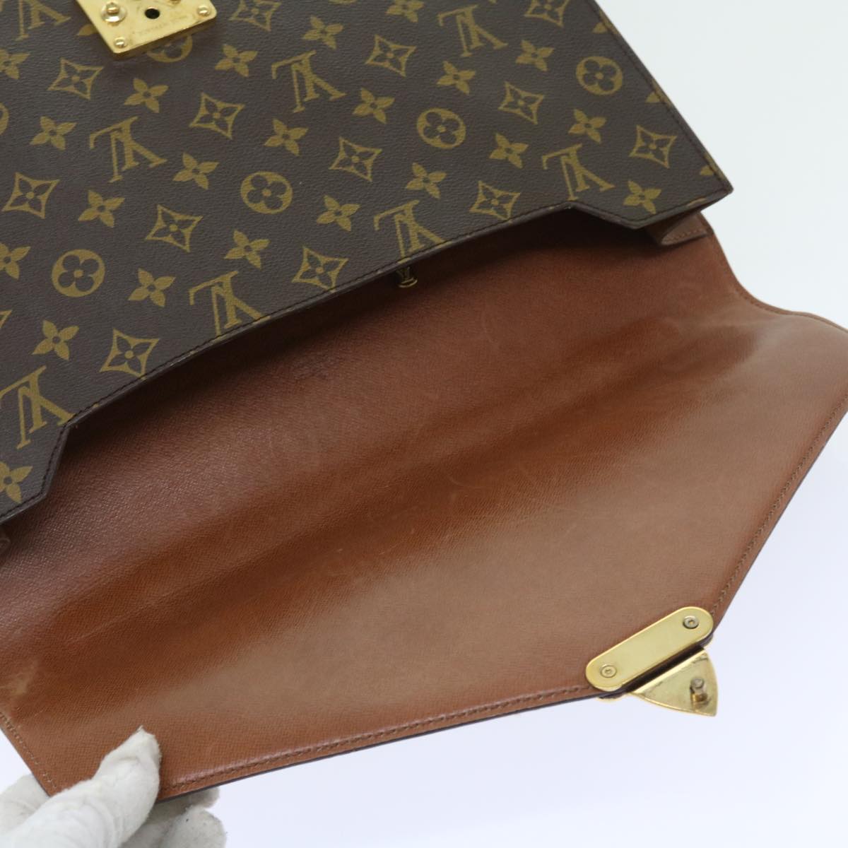 LOUIS VUITTON Monogram Porte Documents Bandouliere Bag M53338 LV 56521