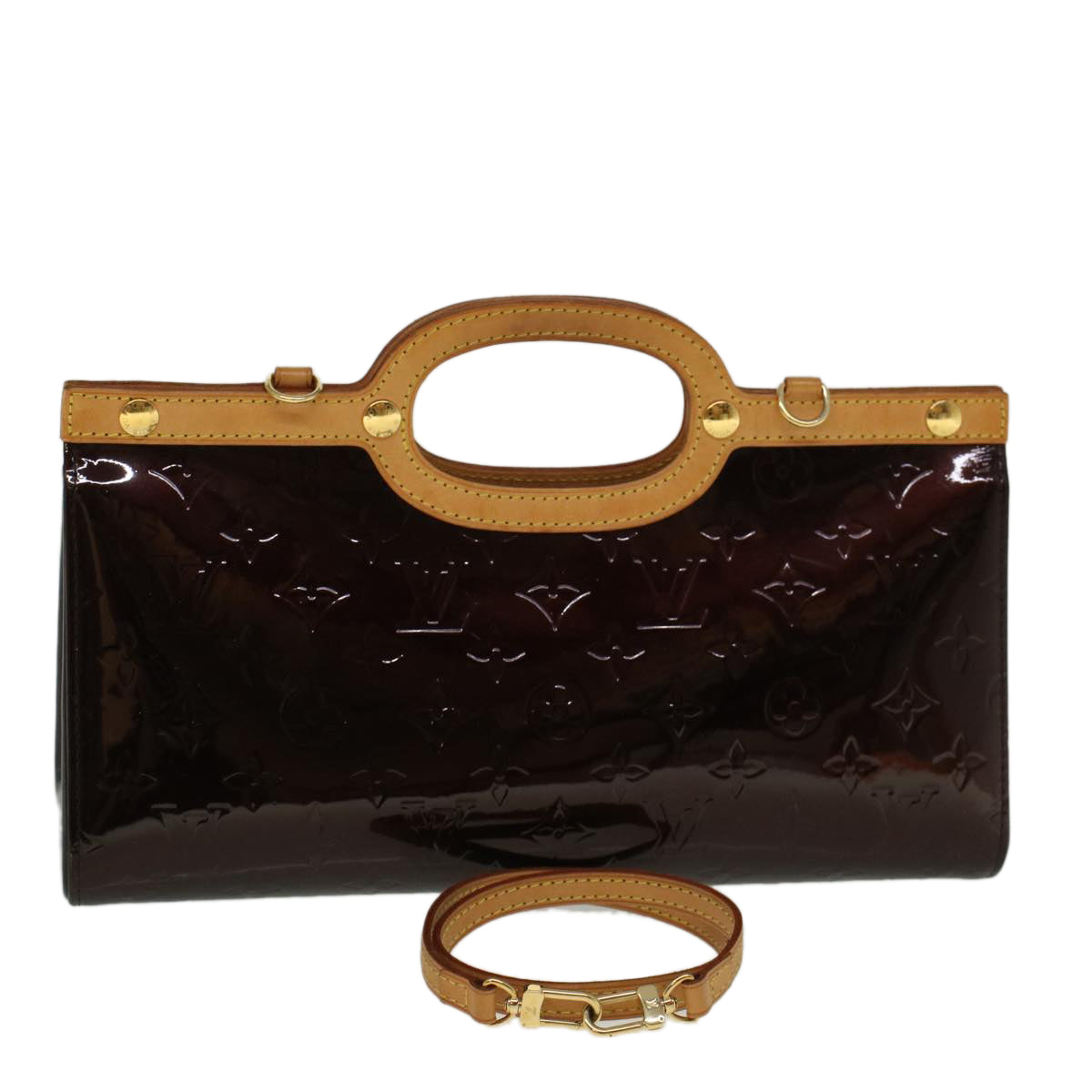 LOUIS VUITTON Monogram Vernis Roxbury Drive Hand Bag Amarante M91995 56533