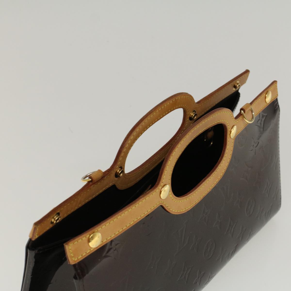 LOUIS VUITTON Monogram Vernis Roxbury Drive Hand Bag Amarante M91995 56533