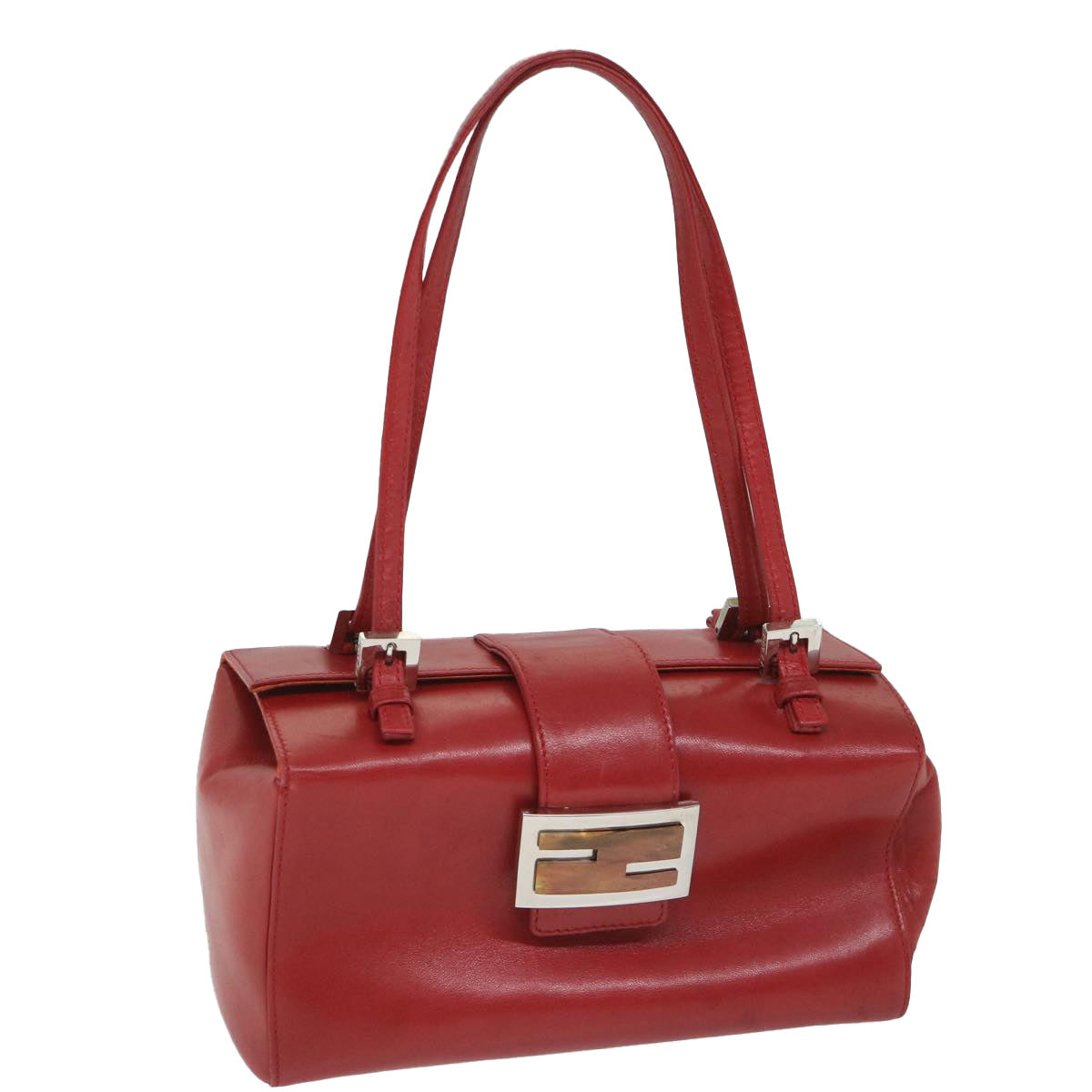 Luxury FendiMamma Baguette Hand Bag Leather Red56545