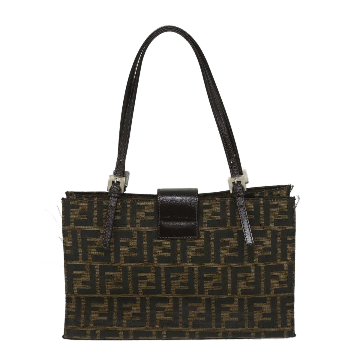 Luxury FendiZucca Canvas Mamma Hand Bag Nylon Brown Black56586
