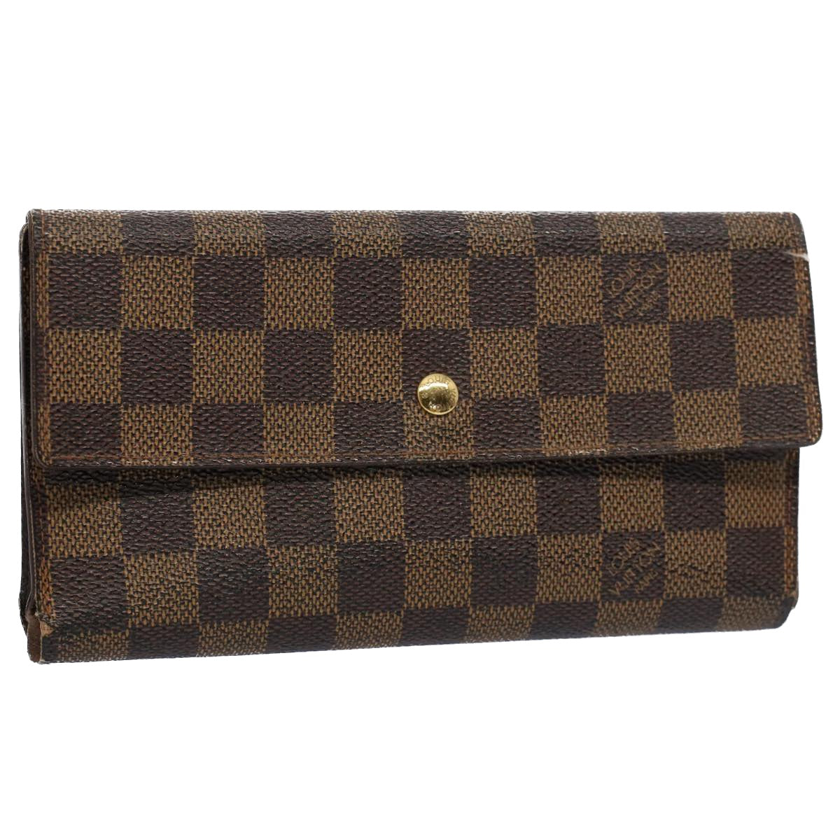 LOUIS VUITTON Damier Ebene Portefeuille International Wallet N61217 56638