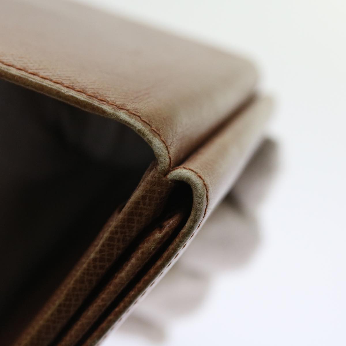 LOUIS VUITTON Bifold Wallet Leather Brown LV 56641