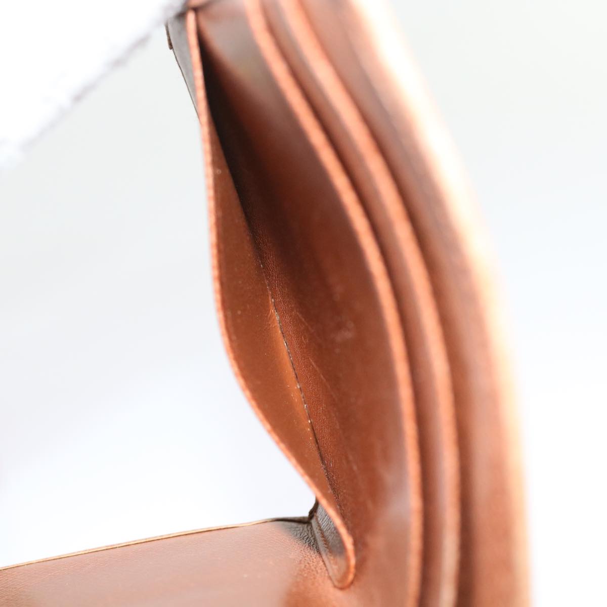 LOUIS VUITTON Bifold Wallet Leather Brown LV 56641