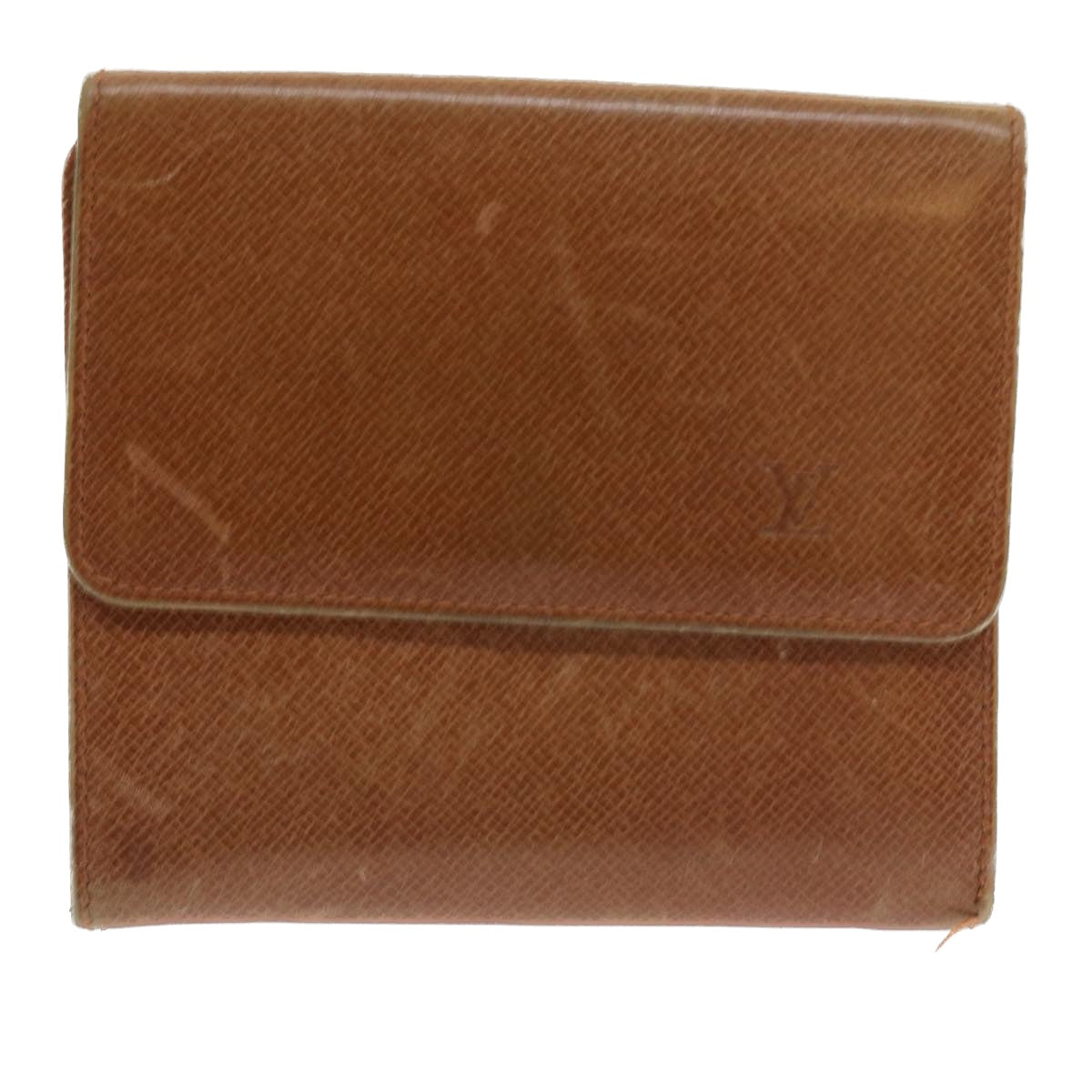 LOUIS VUITTON Bifold Wallet Leather Brown LV 56641