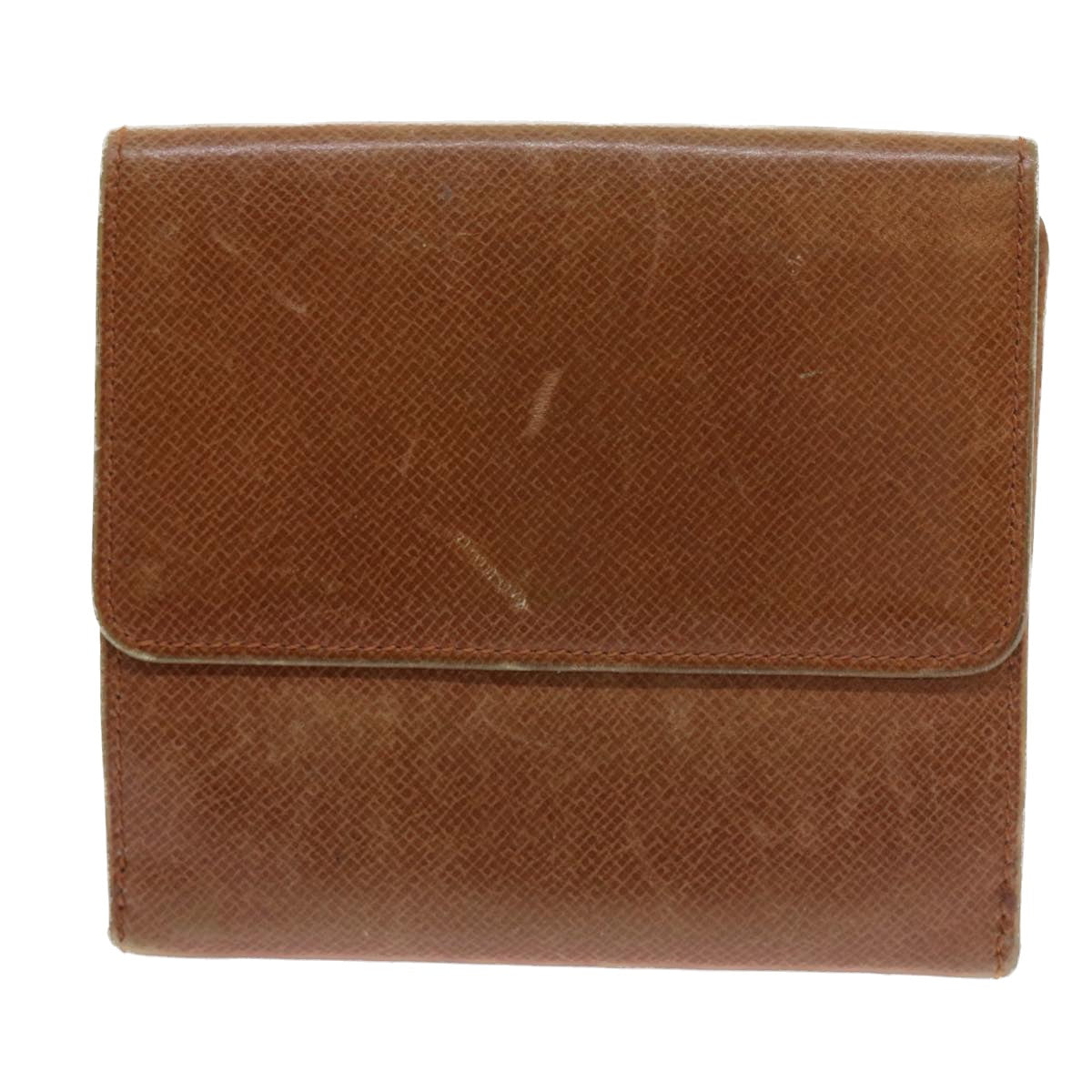 LOUIS VUITTON Bifold Wallet Leather Brown LV 56641