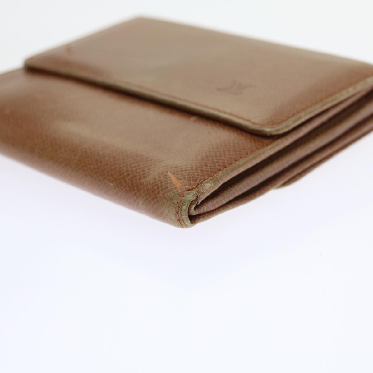 LOUIS VUITTON Bifold Wallet Leather Brown LV 56641