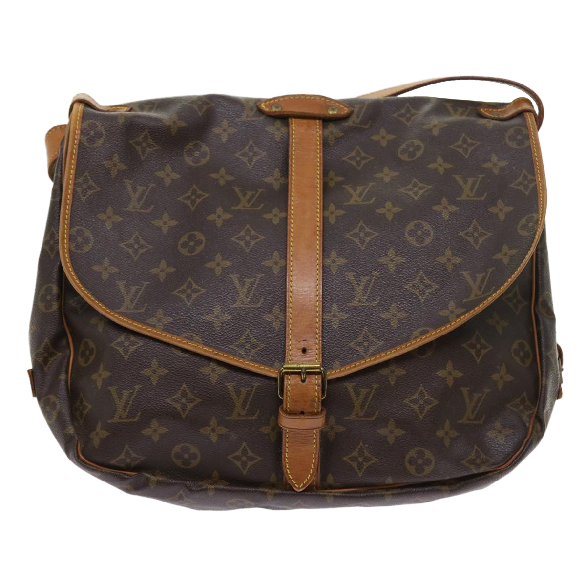 LOUIS VUITTON Monogram Saumur 35 Shoulder Bag M42254 LV 56662