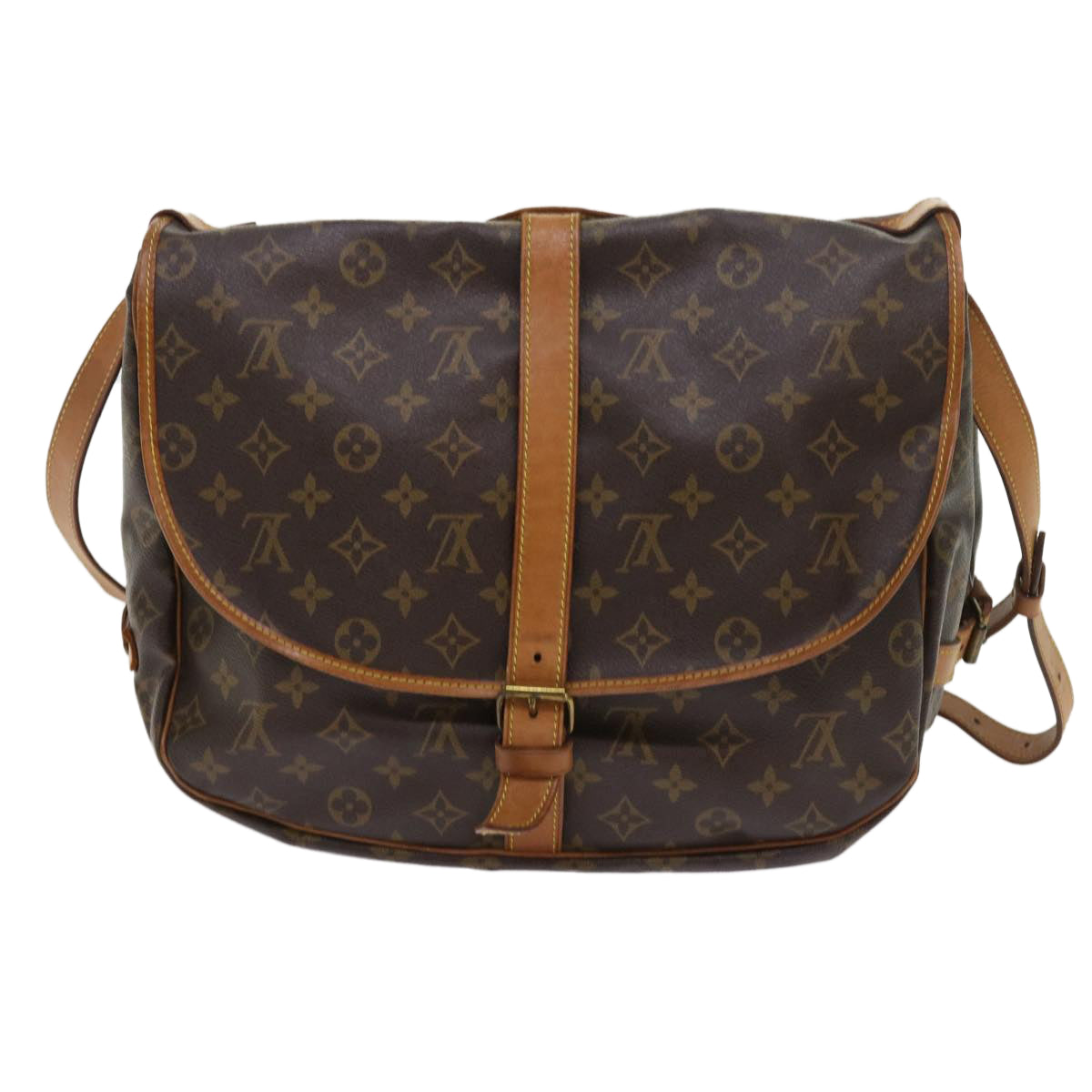 LOUIS VUITTON Monogram Saumur 35 Shoulder Bag M42254 LV 56662