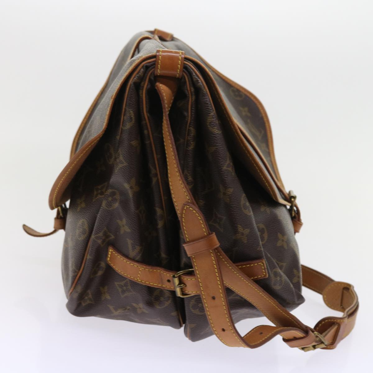 LOUIS VUITTON Monogram Saumur 35 Shoulder Bag M42254 LV 56662