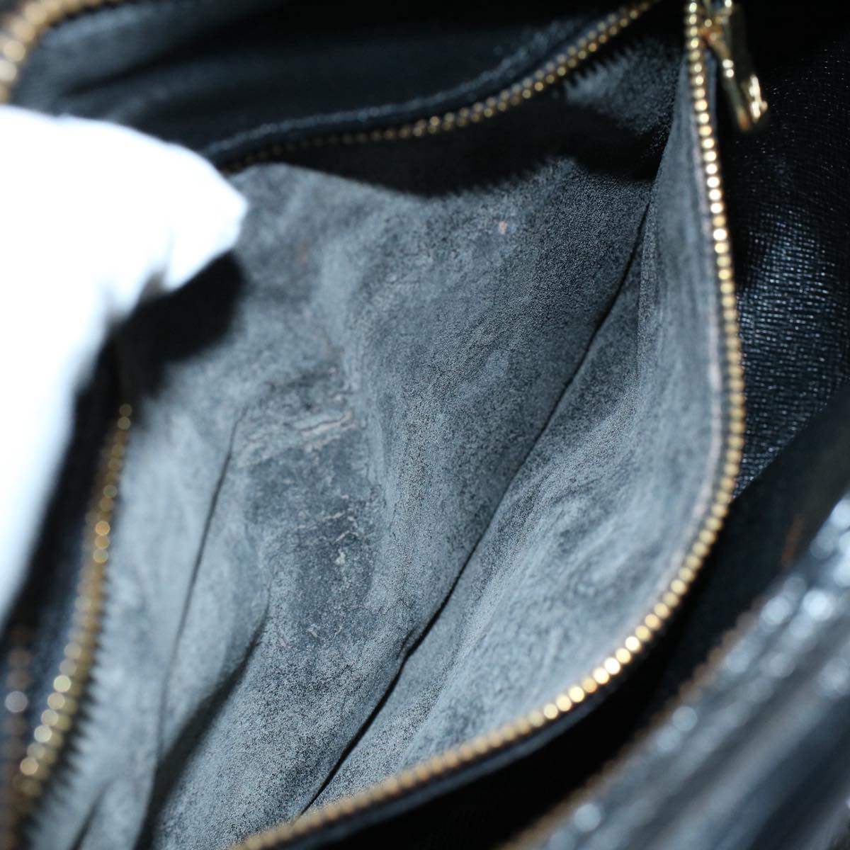 LOUIS VUITTON Epi June Feuille Shoulder Bag Black M52152 LV 56673