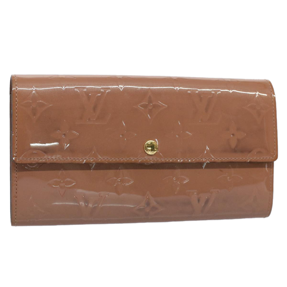 LOUIS VUITTON Vernis Portefeiulle Sarah Wallet Rose Velours M91767 56689