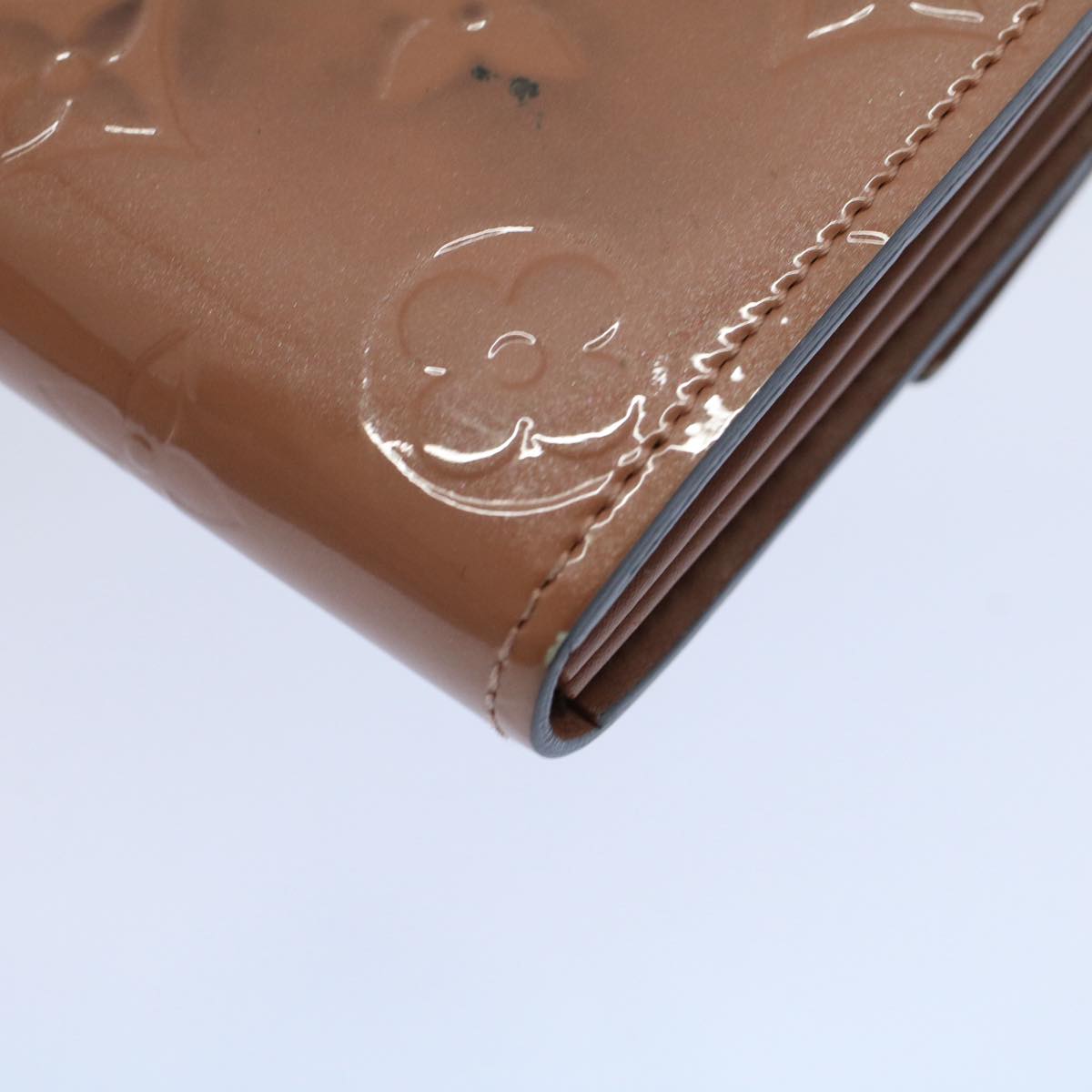 LOUIS VUITTON Vernis Portefeiulle Sarah Wallet Rose Velours M91767 56689