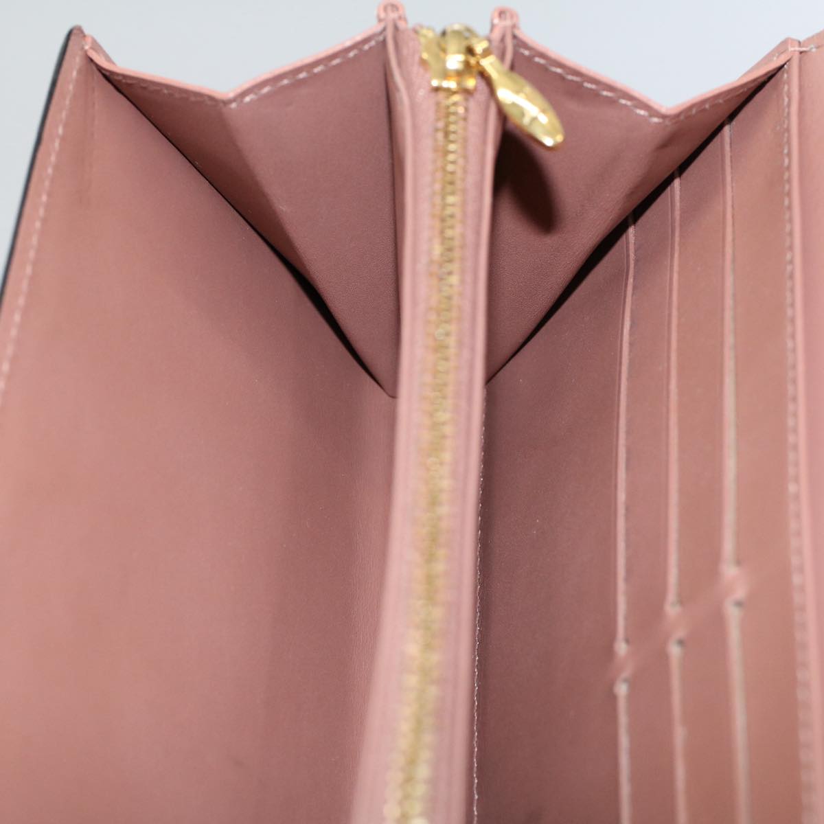 LOUIS VUITTON Vernis Portefeiulle Sarah Wallet Rose Velours M91767 56689