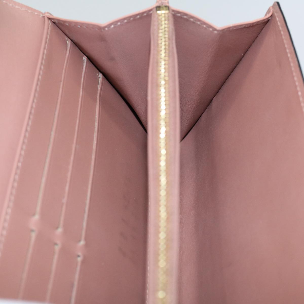 LOUIS VUITTON Vernis Portefeiulle Sarah Wallet Rose Velours M91767 56689