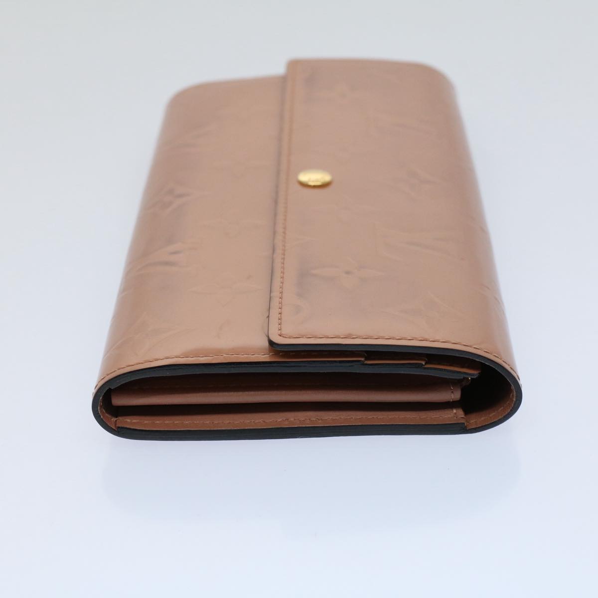 LOUIS VUITTON Vernis Portefeiulle Sarah Wallet Rose Velours M91767 56689
