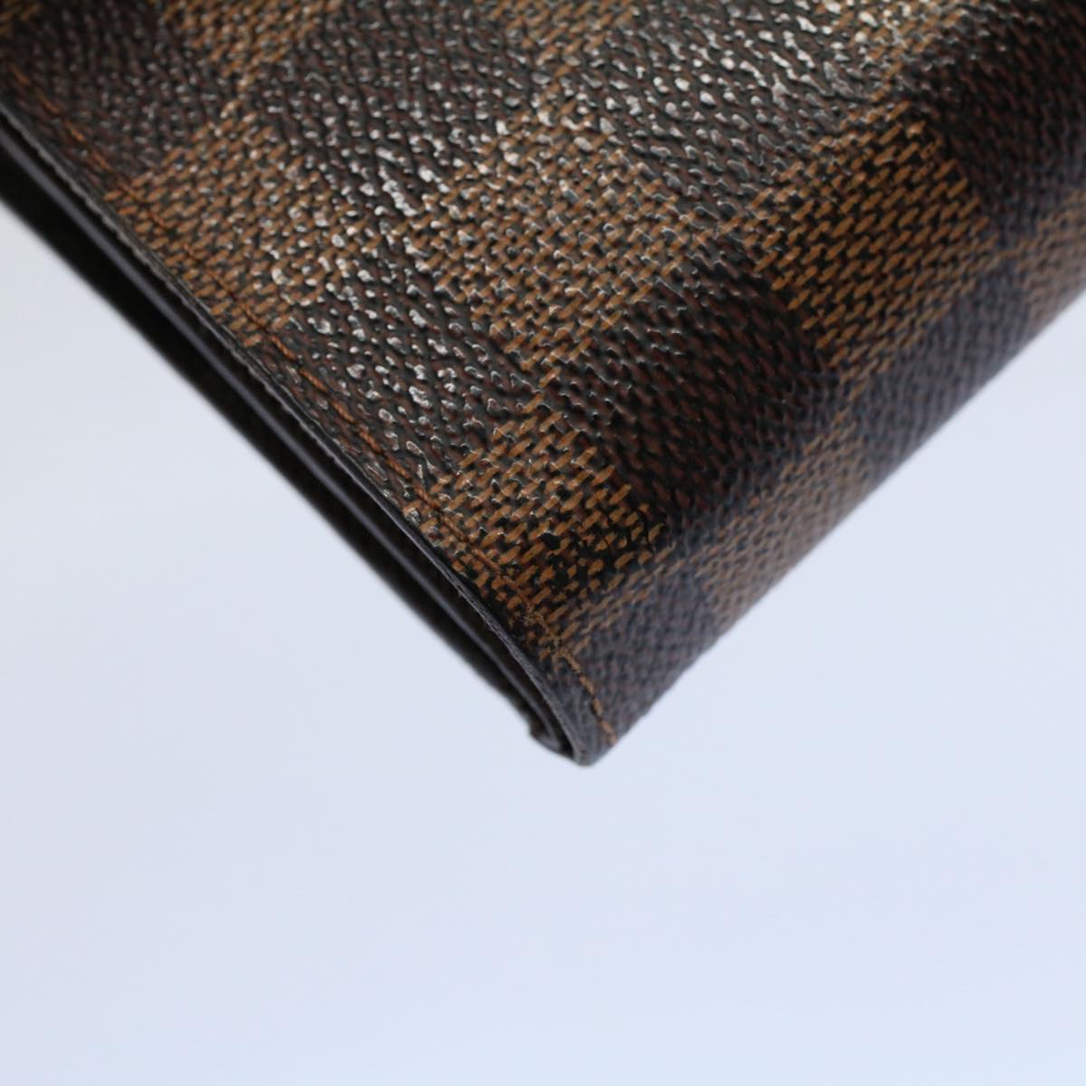 LOUIS VUITTON Damier Ebene Compact Zip Wallet N61668 LV 56693