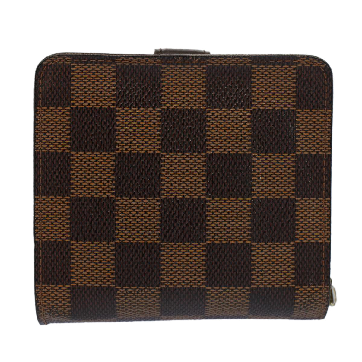 LOUIS VUITTON Damier Ebene Compact Zip Wallet N61668 LV 56693