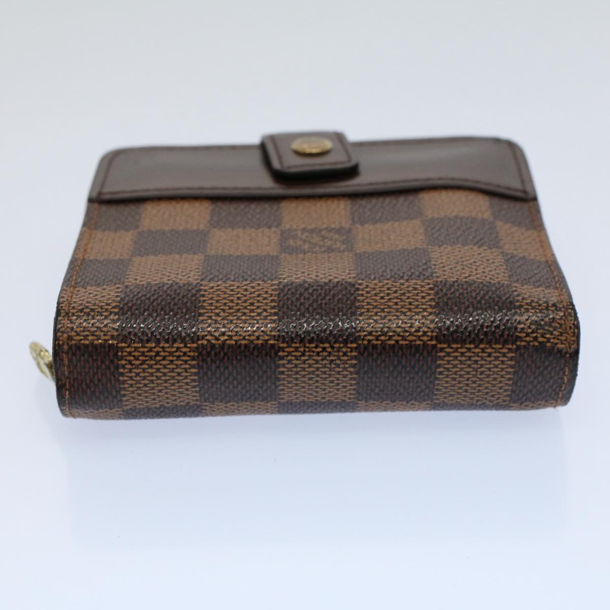 LOUIS VUITTON Damier Ebene Compact Zip Wallet N61668 LV 56693