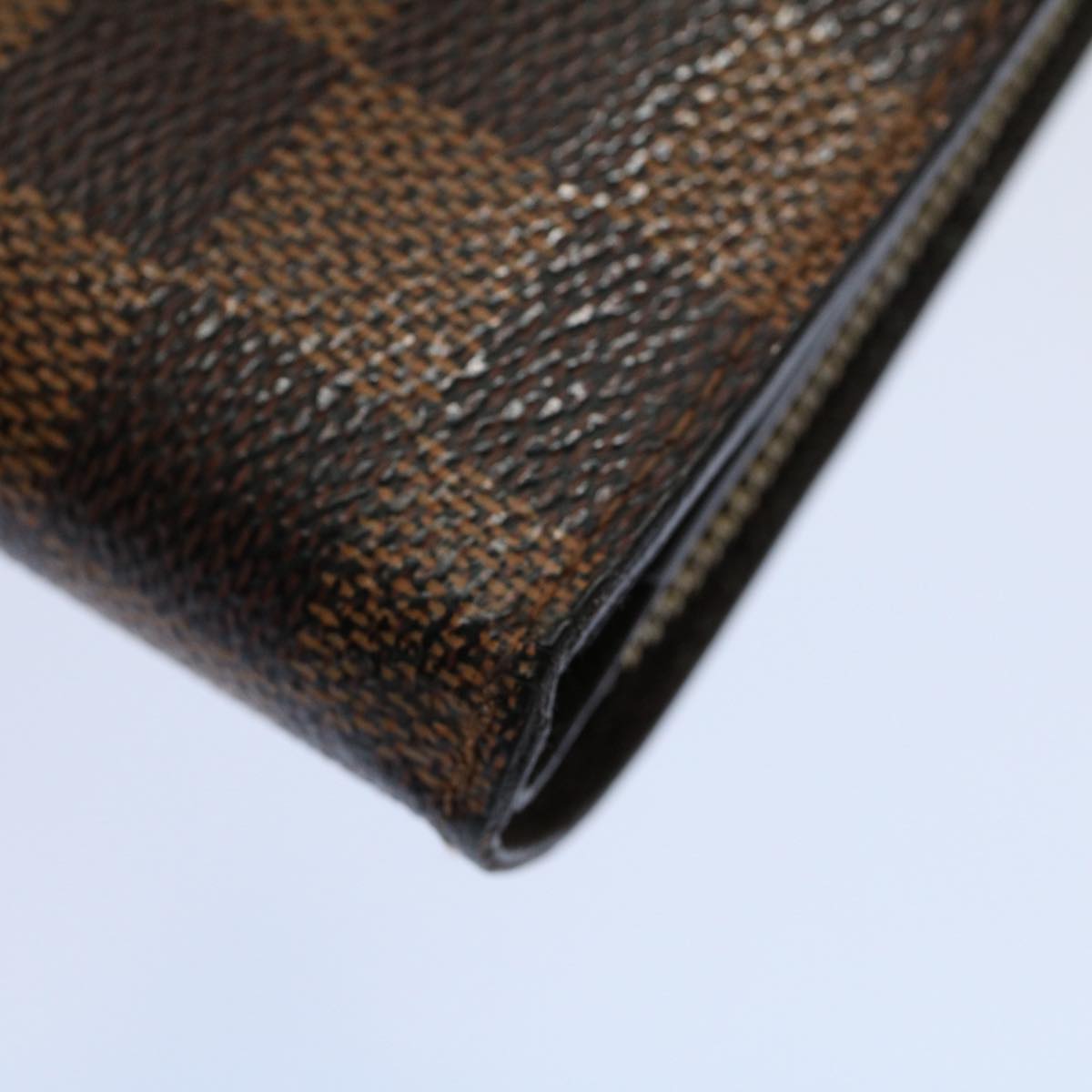 LOUIS VUITTON Damier Ebene Compact Zip Wallet N61668 LV 56693