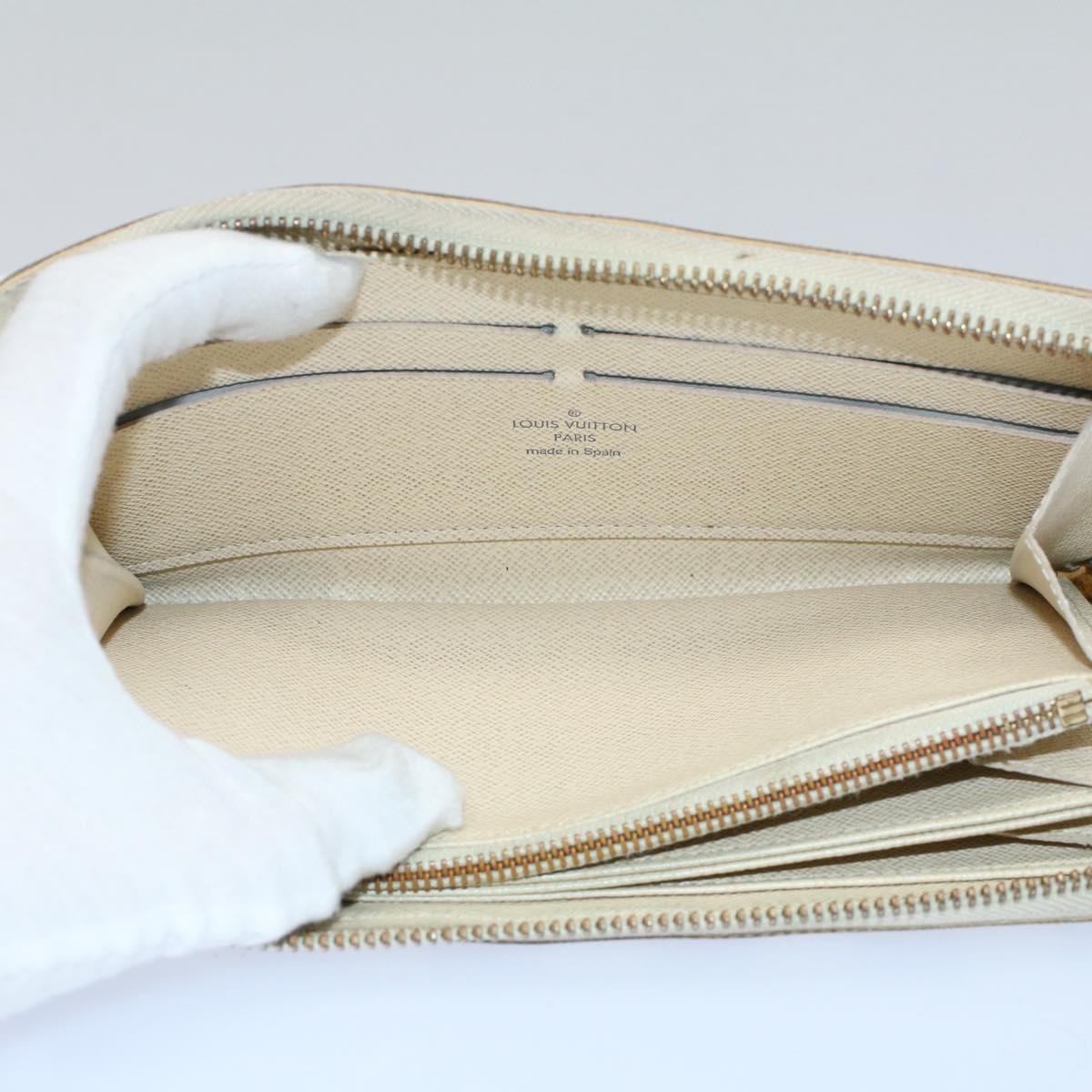LOUIS VUITTON Damier Azur Zippy Wallet Long Wallet N63503 LV 56697