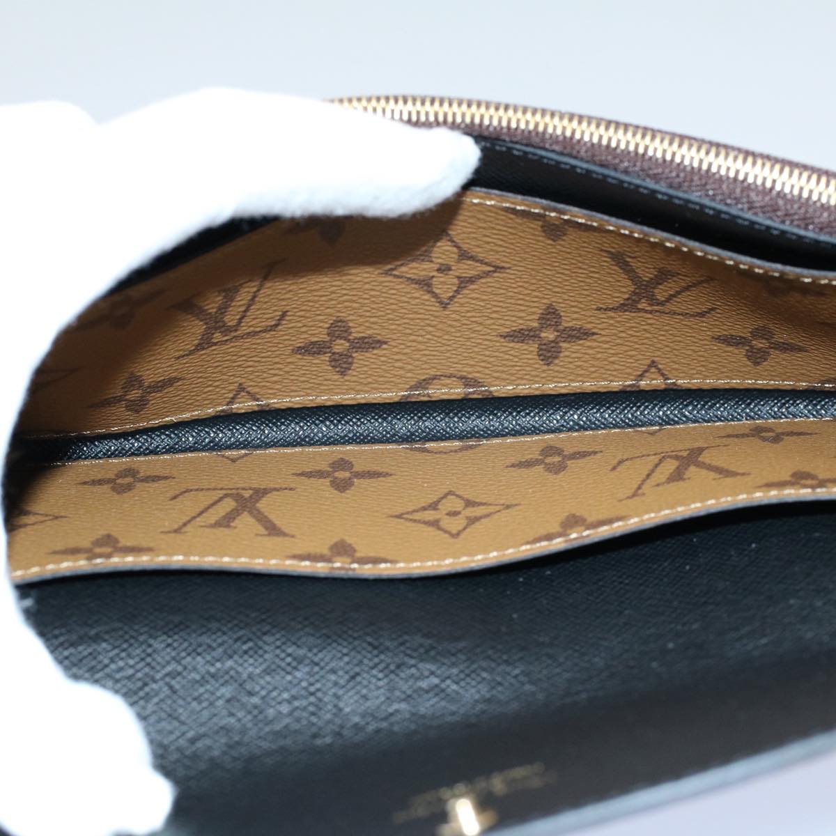 LOUIS VUITTON Monogram Reverse Portefeuille Emily Long Wallet M82157 56717A