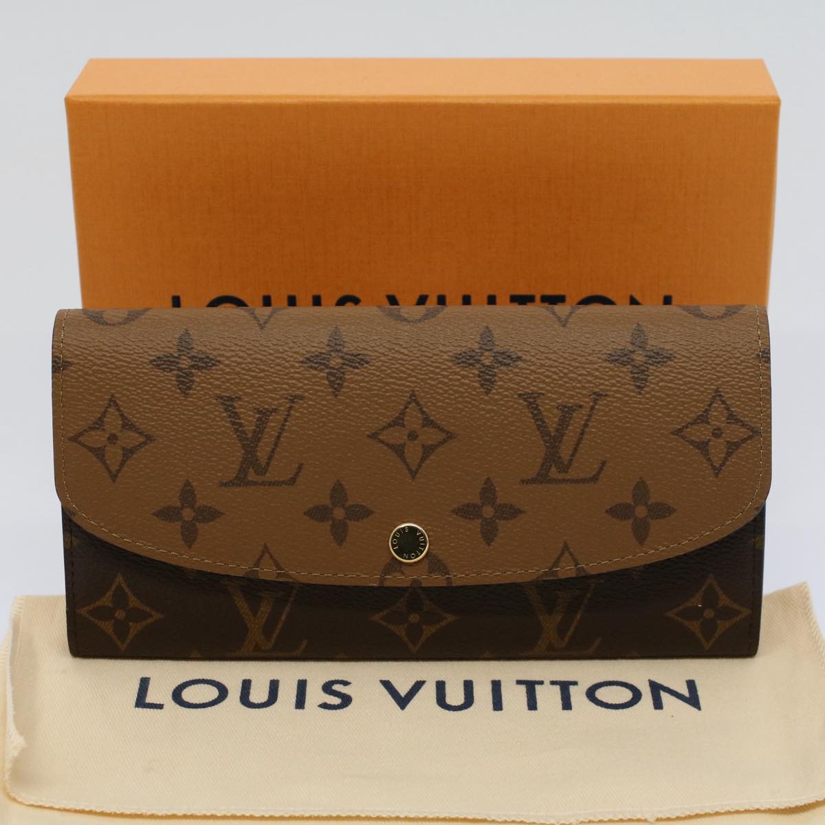 LOUIS VUITTON Monogram Reverse Portefeuille Emily Long Wallet M82157 56717A