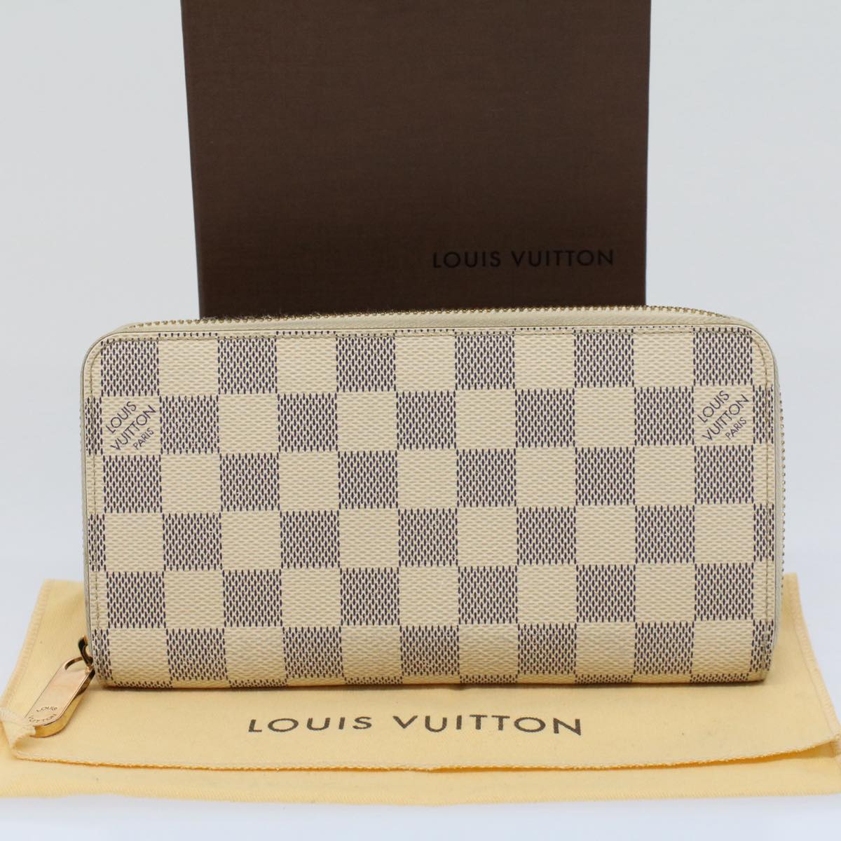 LOUIS VUITTON Damier Azur Zippy Wallet Long Wallet N63503 LV 56718