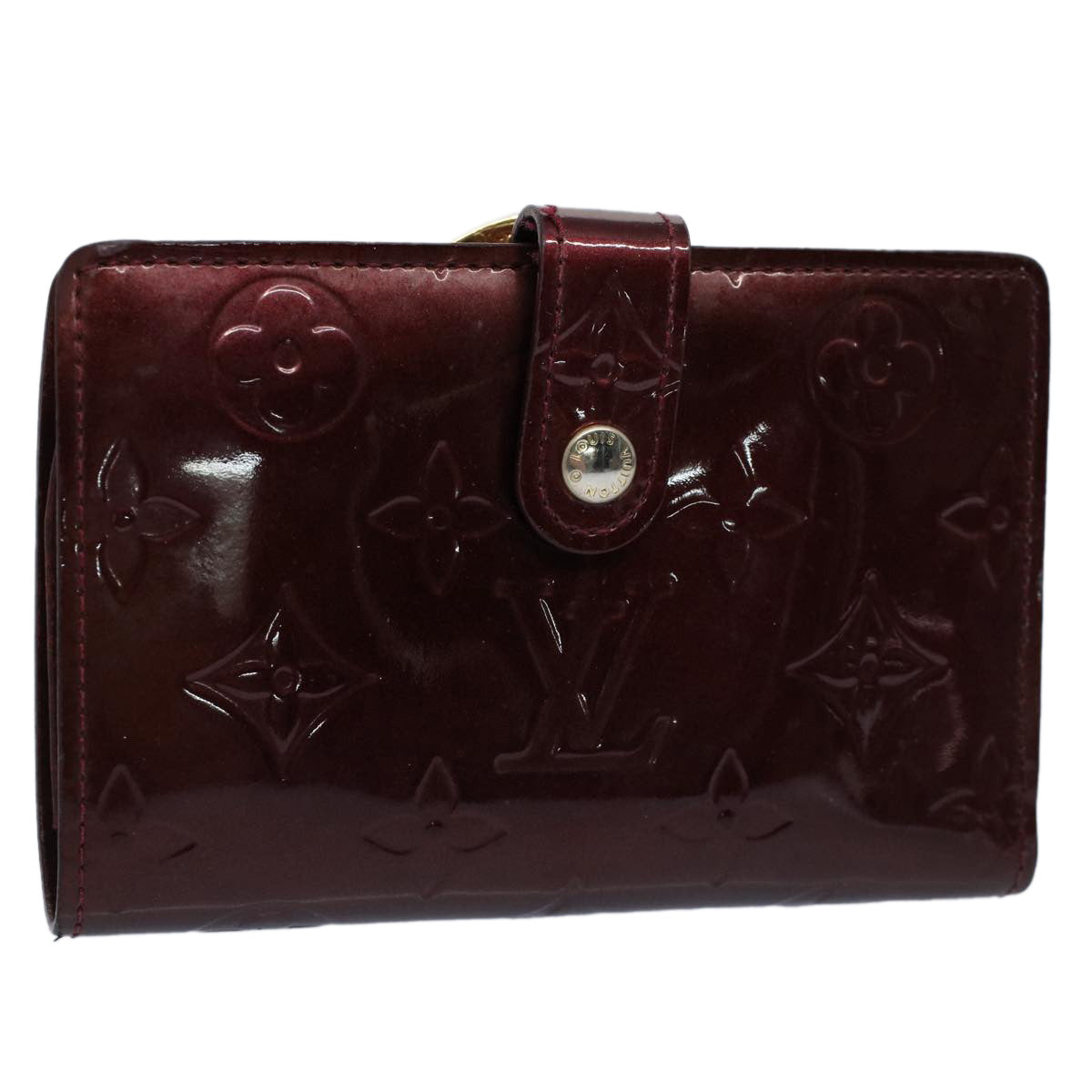 LOUIS VUITTON Vernis PortefeuilleViennois Wallet Rouge Favist M91524 56720