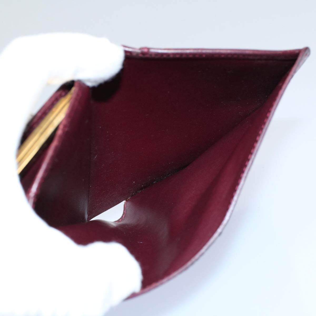 LOUIS VUITTON Vernis PortefeuilleViennois Wallet Rouge Favist M91524 56720