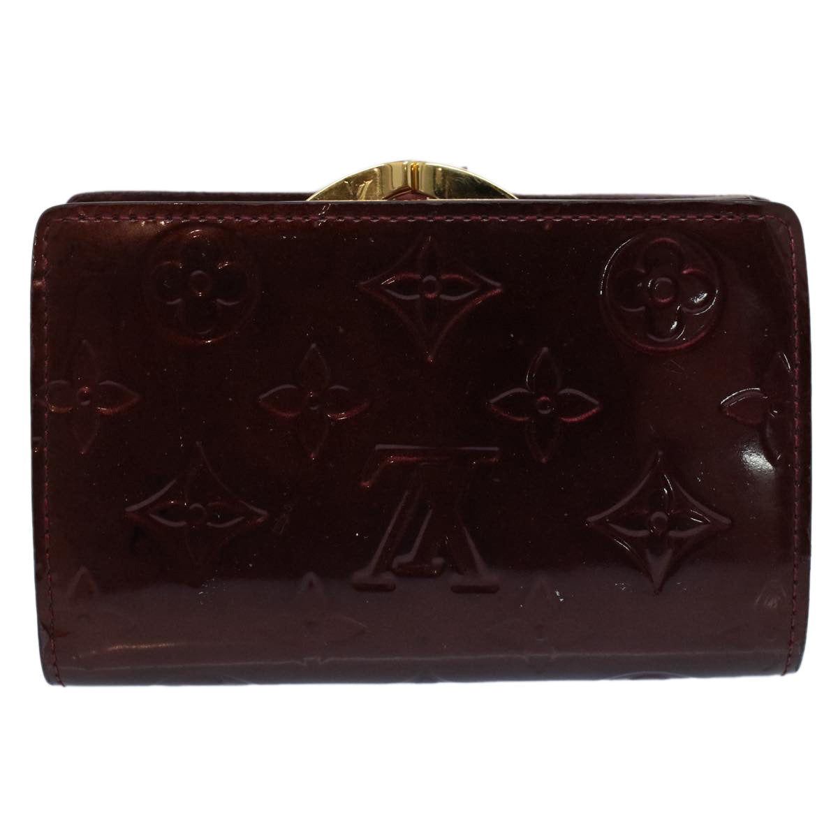 LOUIS VUITTON Vernis PortefeuilleViennois Wallet Rouge Favist M91524 56720