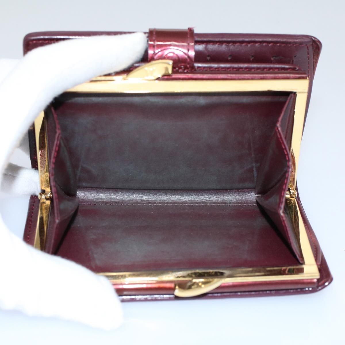 LOUIS VUITTON Vernis PortefeuilleViennois Wallet Rouge Favist M91524 56720