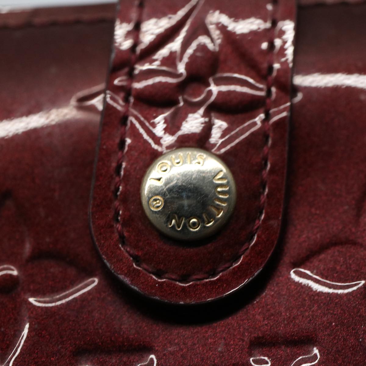 LOUIS VUITTON Vernis PortefeuilleViennois Wallet Rouge Favist M91524 56720