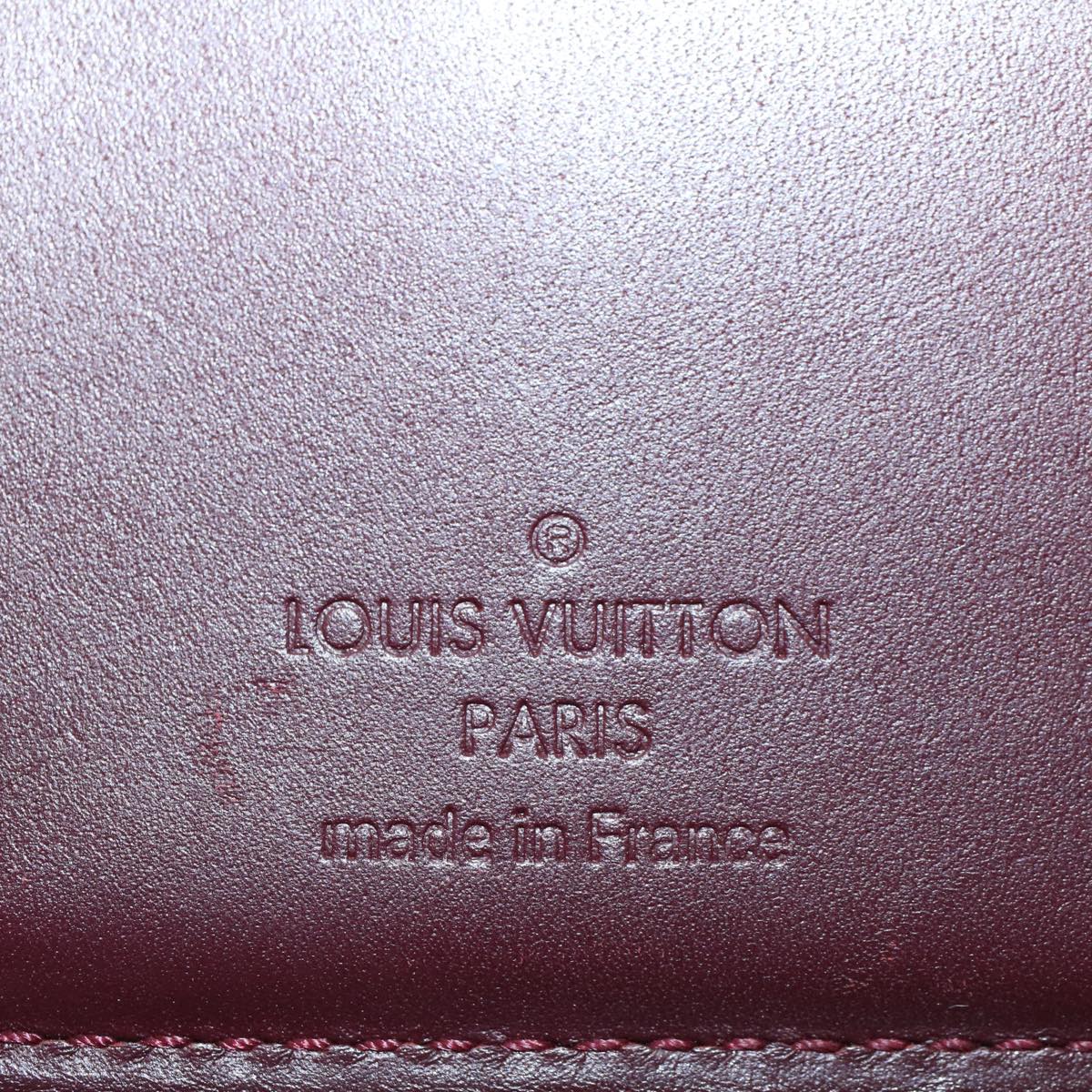 LOUIS VUITTON Vernis PortefeuilleViennois Wallet Rouge Favist M91524 56720