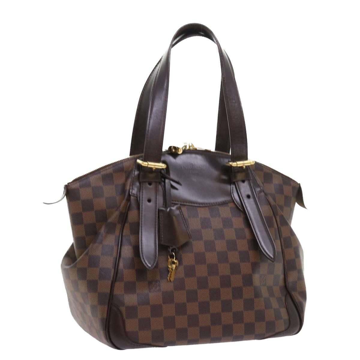 LOUIS VUITTON Damier Ebene Verona MM Shoulder Bag N41118 LV 56722