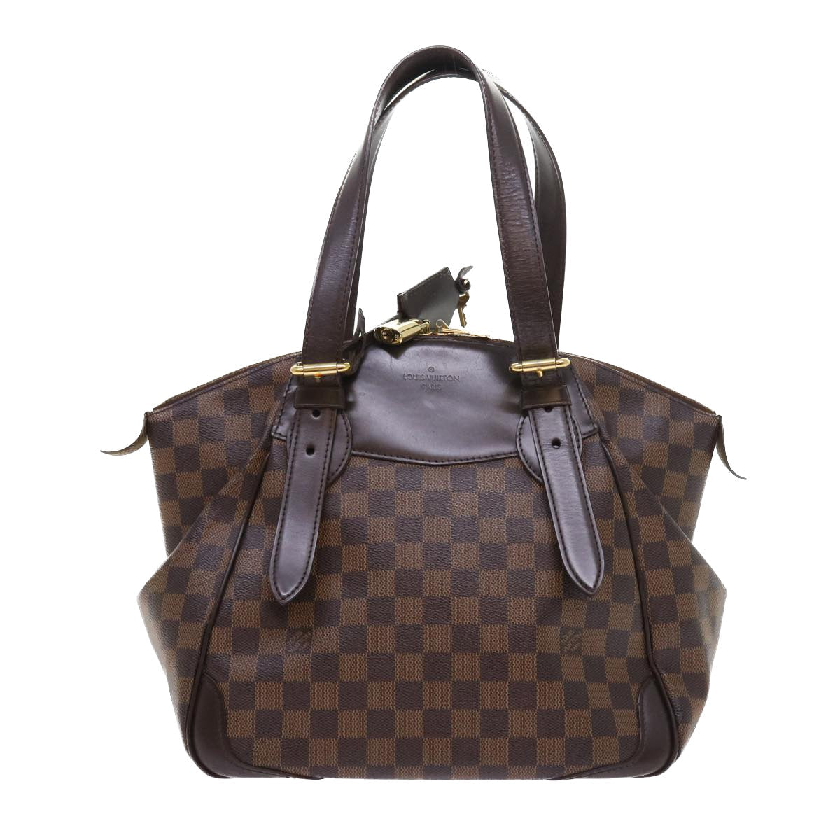 LOUIS VUITTON Damier Ebene Verona MM Shoulder Bag N41118 LV 56722