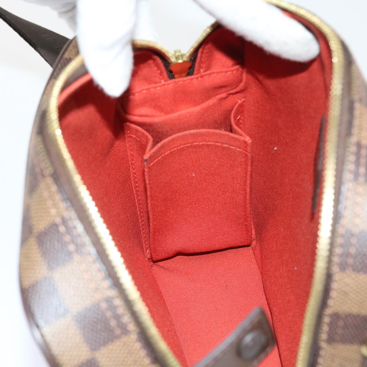 LOUIS VUITTON Damier Ebene Olaf PM Shoulder Bag N41442 LV 56725