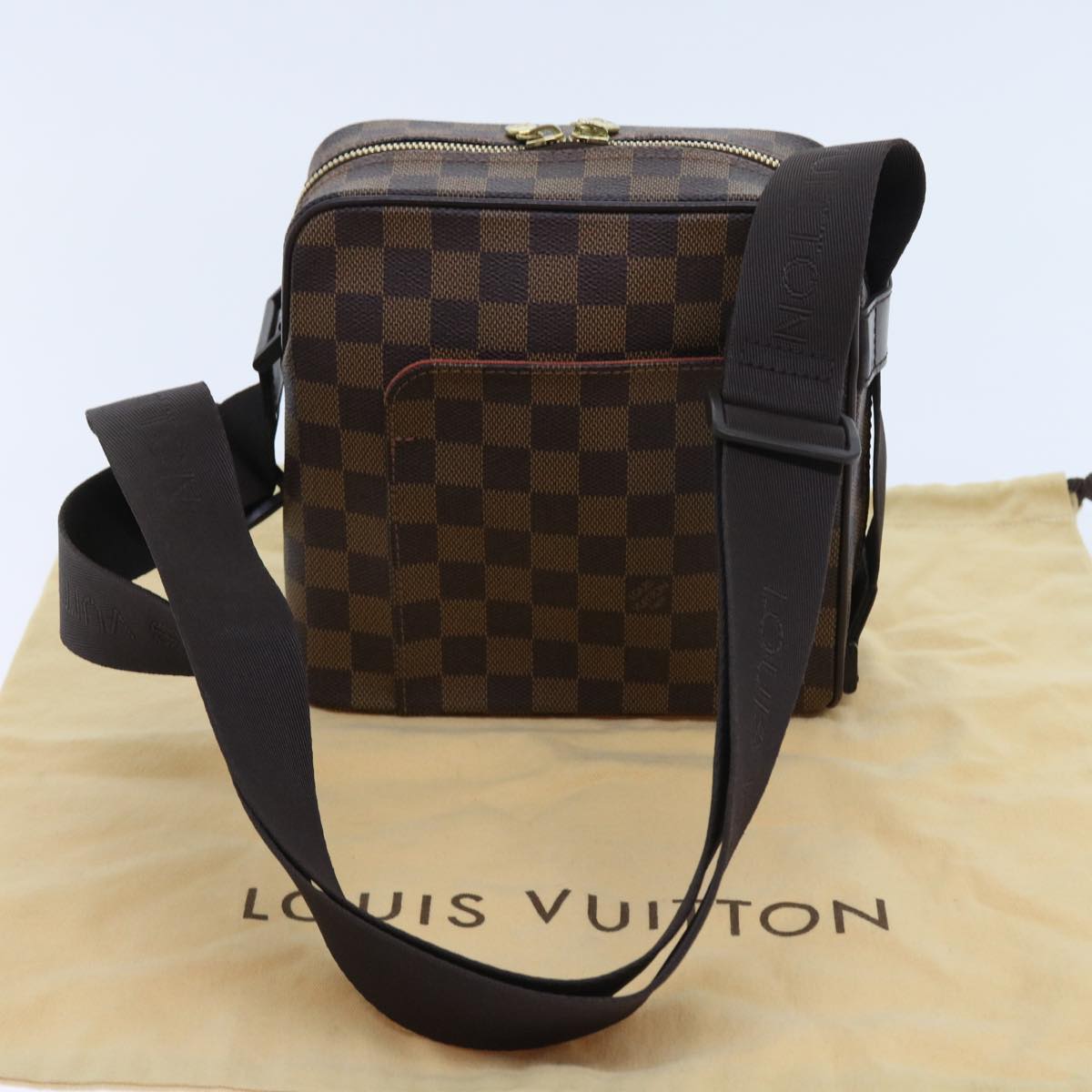 LOUIS VUITTON Damier Ebene Olaf PM Shoulder Bag N41442 LV 56725