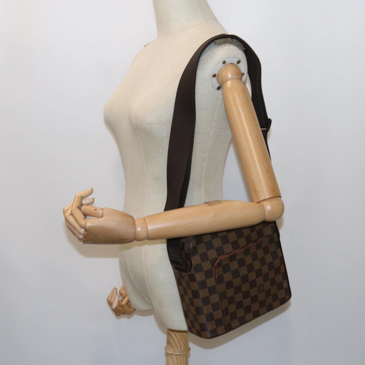 LOUIS VUITTON Damier Ebene Olaf PM Shoulder Bag N41442 LV 56725