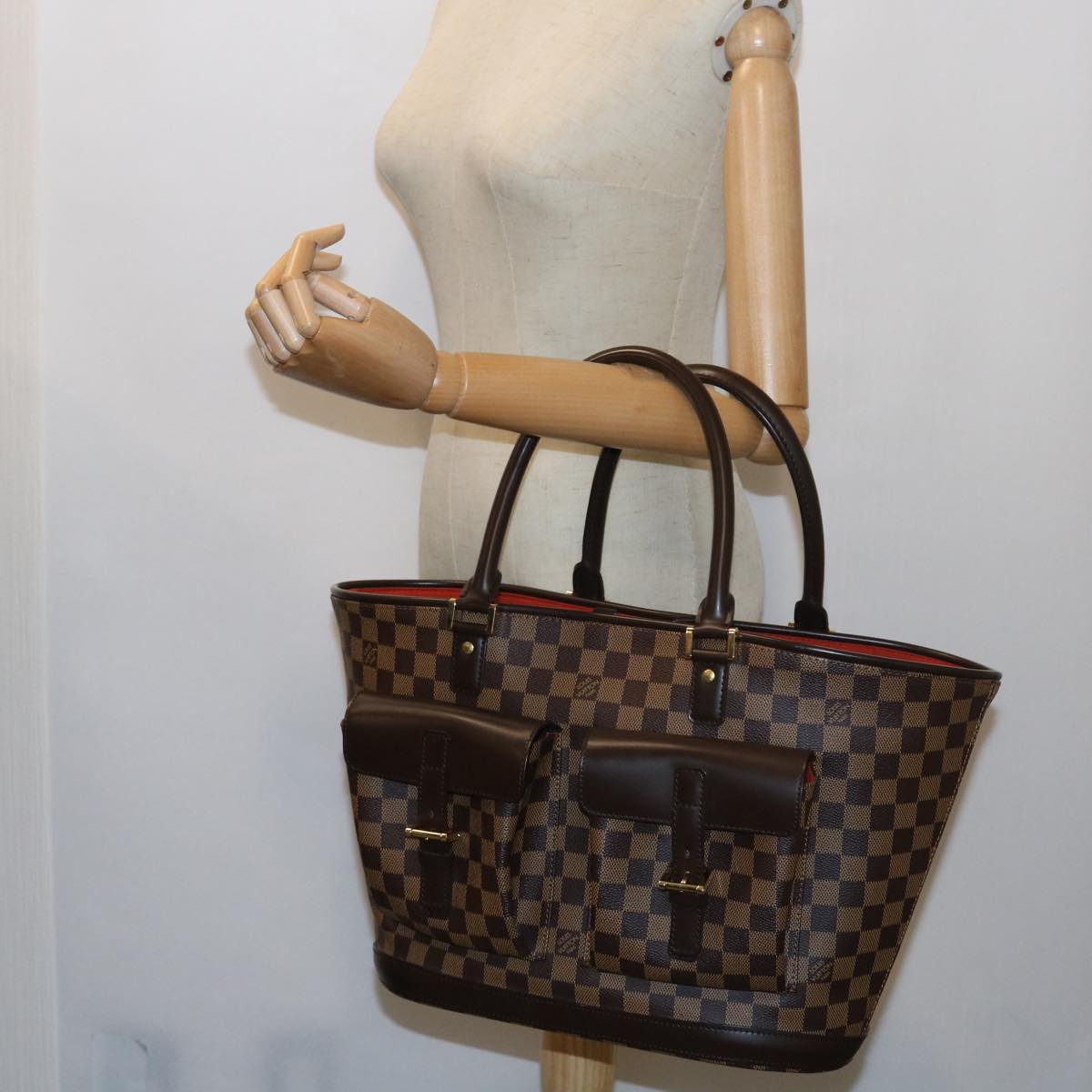 LOUIS VUITTON Damier Ebene Manosque GM Tote Bag N51120 LV 56731A