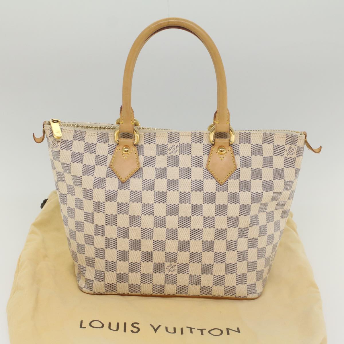 LOUIS VUITTON Damier Azur Saleya PM Tote Bag N51186 LV 56736