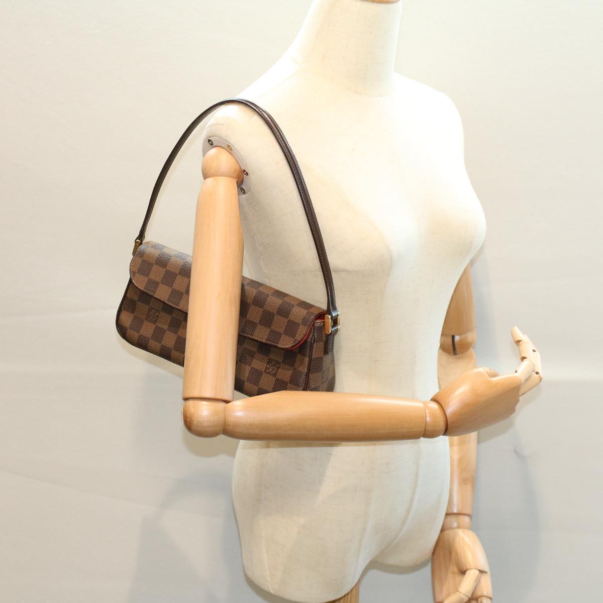LOUIS VUITTON Damier Ebene Recoleta Shoulder Bag N51299 LV 56737A
