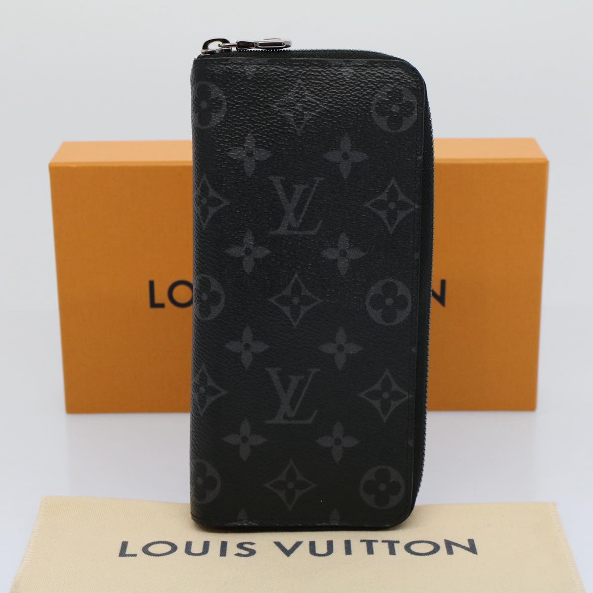 LOUIS VUITTON Monogram Eclipse Zippy Wallet Vertical Wallet M62295 56742