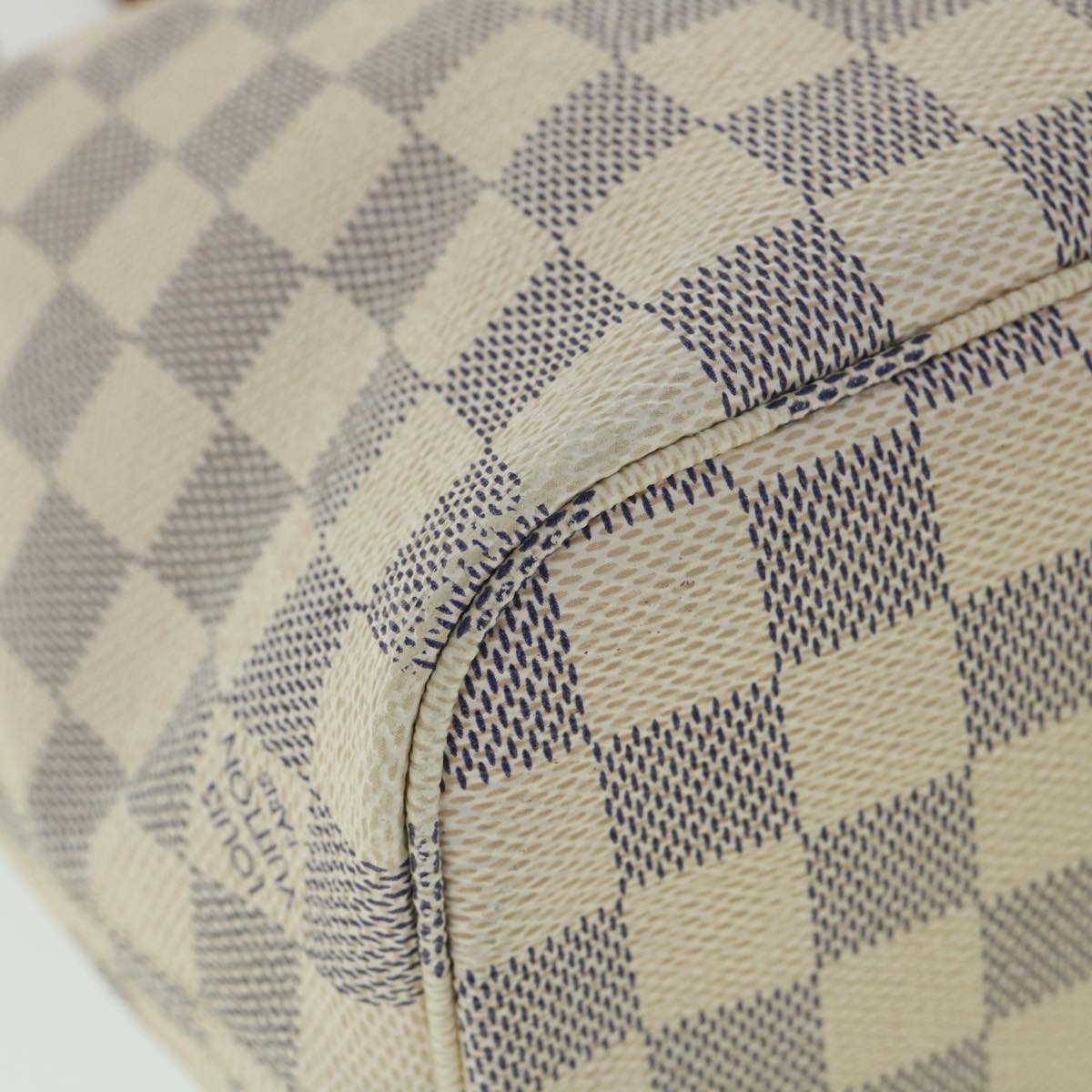LOUIS VUITTON Damier Azur Neverfull PM Tote Bag N41362 LV 56746