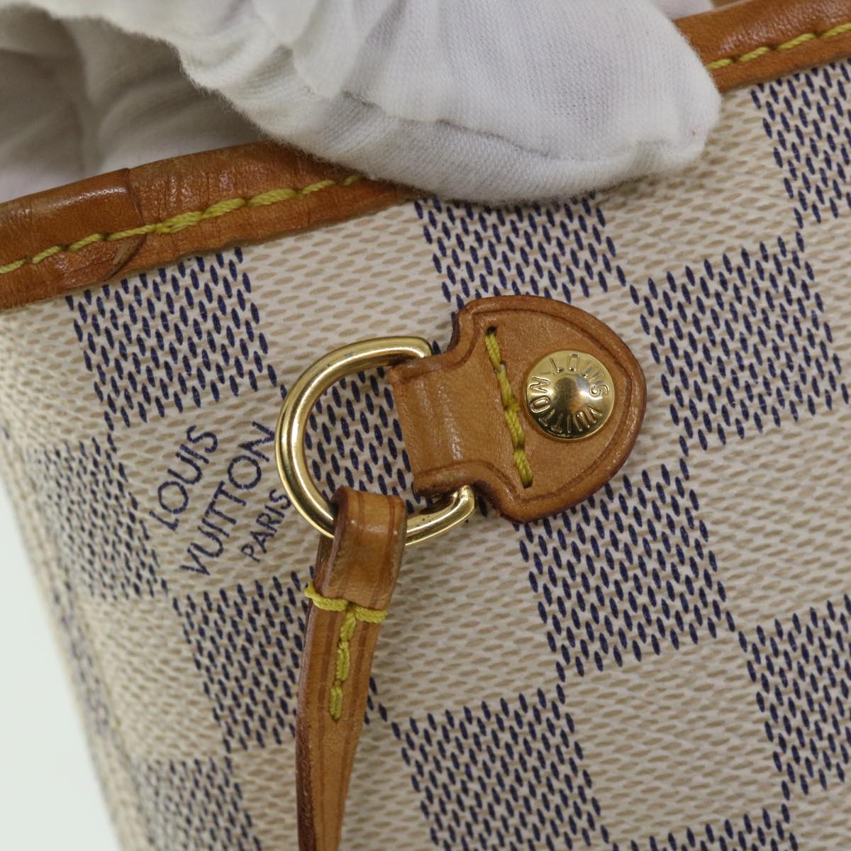 LOUIS VUITTON Damier Azur Neverfull PM Tote Bag N41362 LV 56746